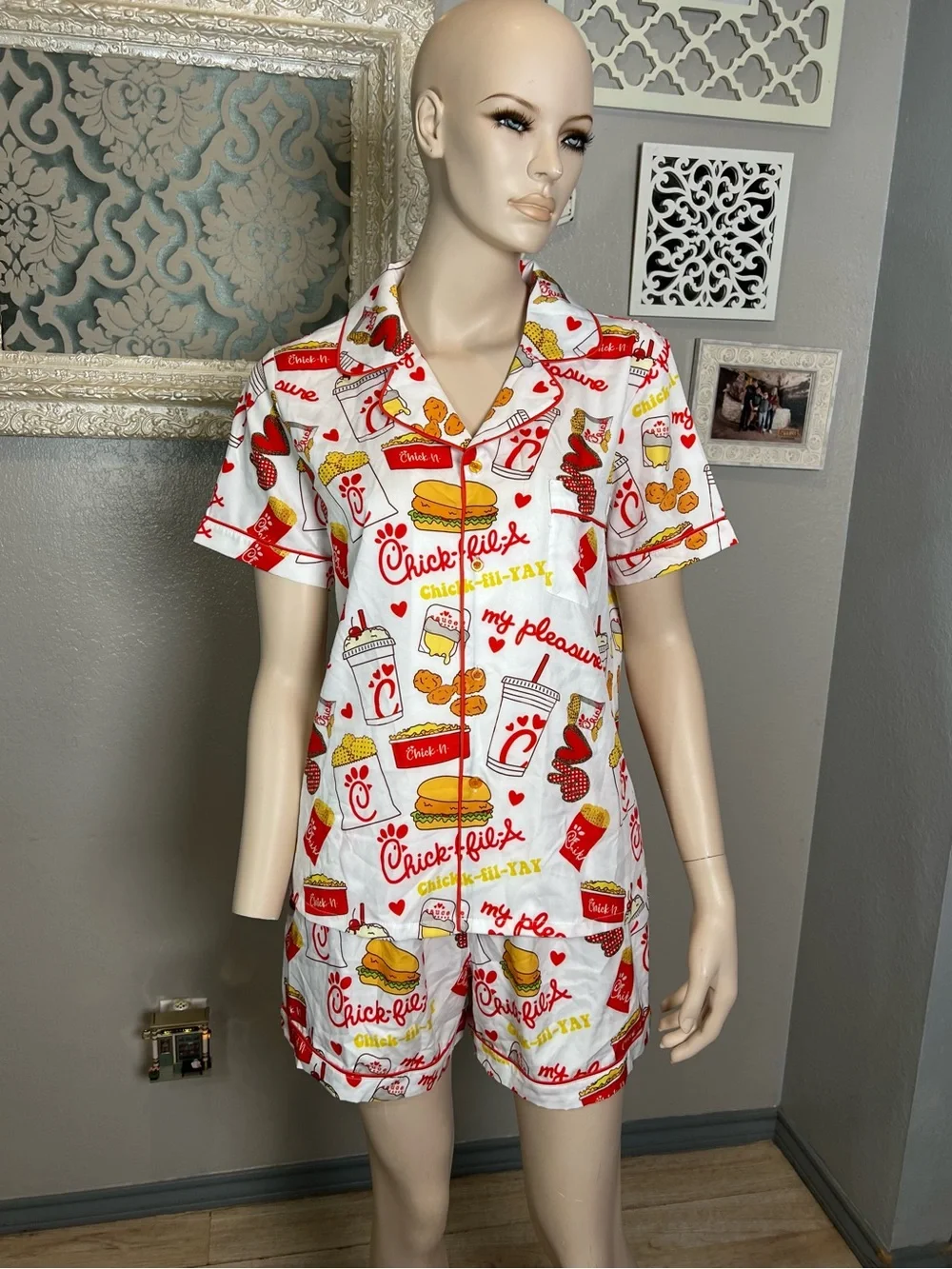 Chick-fil-A White & Red woman’s Pajama Set